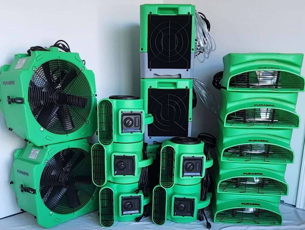 water damage equipment